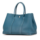 エルメス ガーデンパーティTPM ハンドバッグ ブルー系 シルバー金具 ネゴンダ レディース HERMES 【中古】